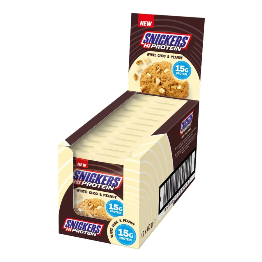 Snickers-White-Hi-Protein-Cookies-12-x-60gr-White-Chocolate-Peanut