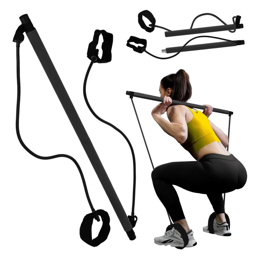4FIZJO Μπάρα Pilates με Λάστιχα - 0640
