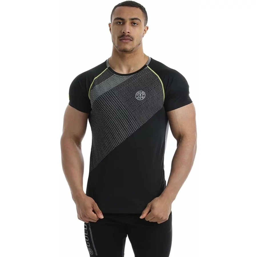 Gold’s Gym Ανδρική Μπλούζα Μαύρο/Γκρι GGTS079