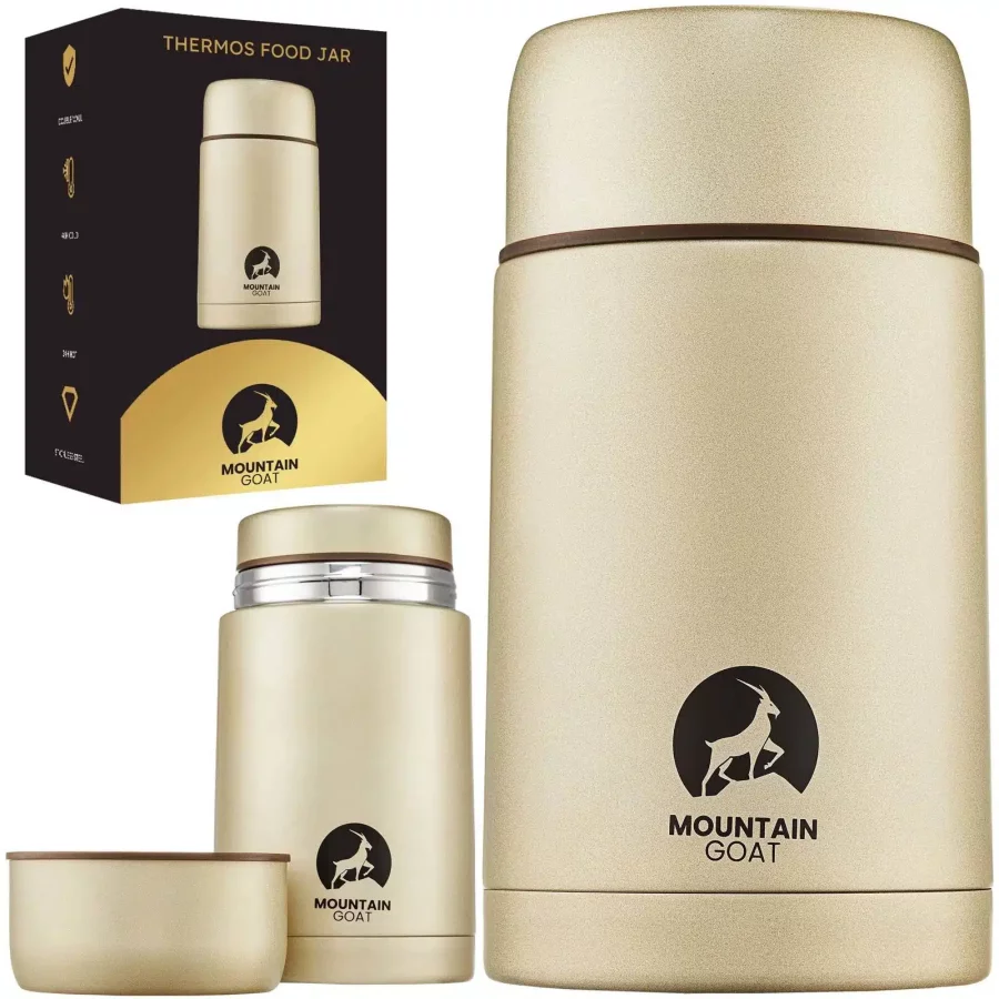 4FIZJO Θερμός Φαγητού Mountain Goat Χρυσό (1000ml) - 5816