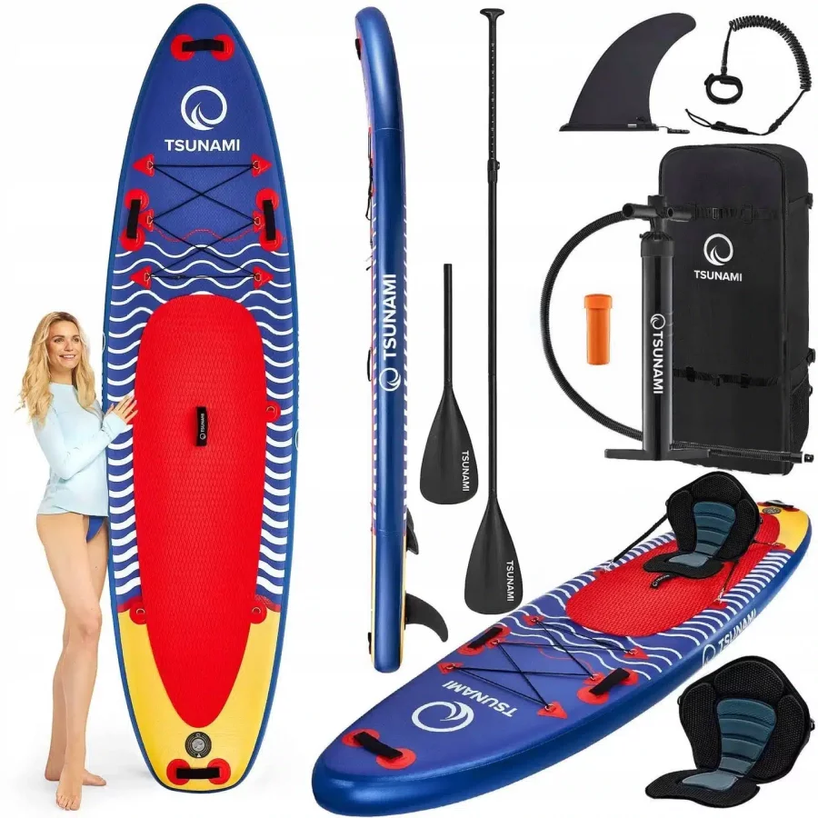 4FIZJO SUP σανίδα κολύμβησης TSUNAMI Μπλε Κίτρινο (350 cm) - 4239