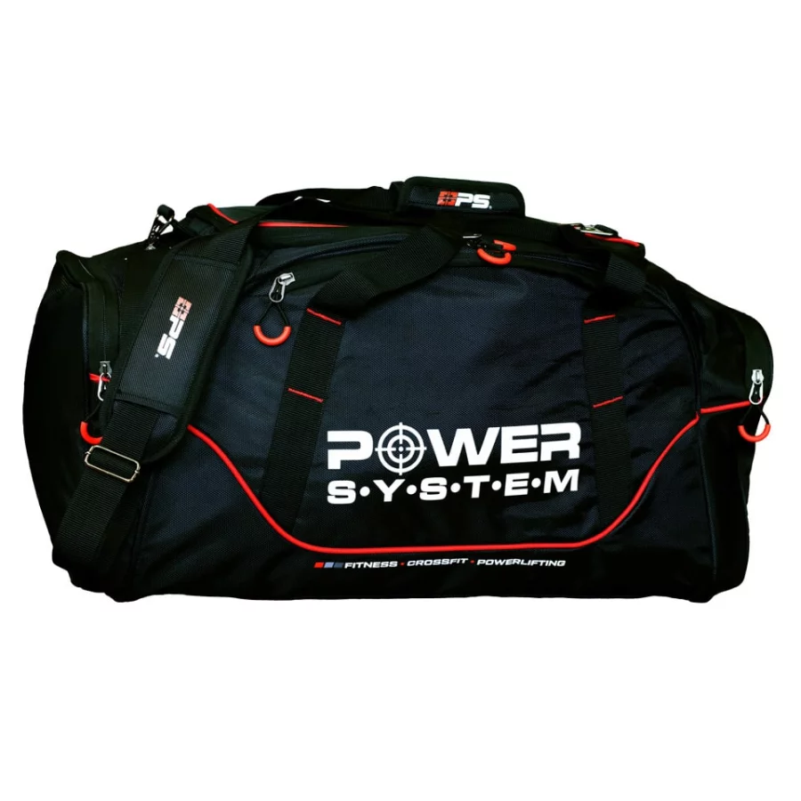 Power System Gym Bag Magna / Τσάντα Γυμναστηρίου Μαύρο - Κόκκινο 7010