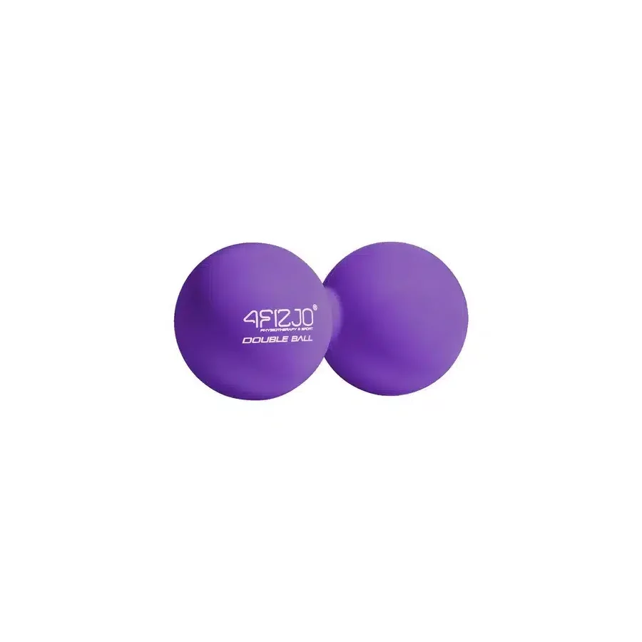 4FIZJO Διπλή Μπάλα Μασάζ Σιλικόνης Roller (6,5cm) Μωβ - 4338