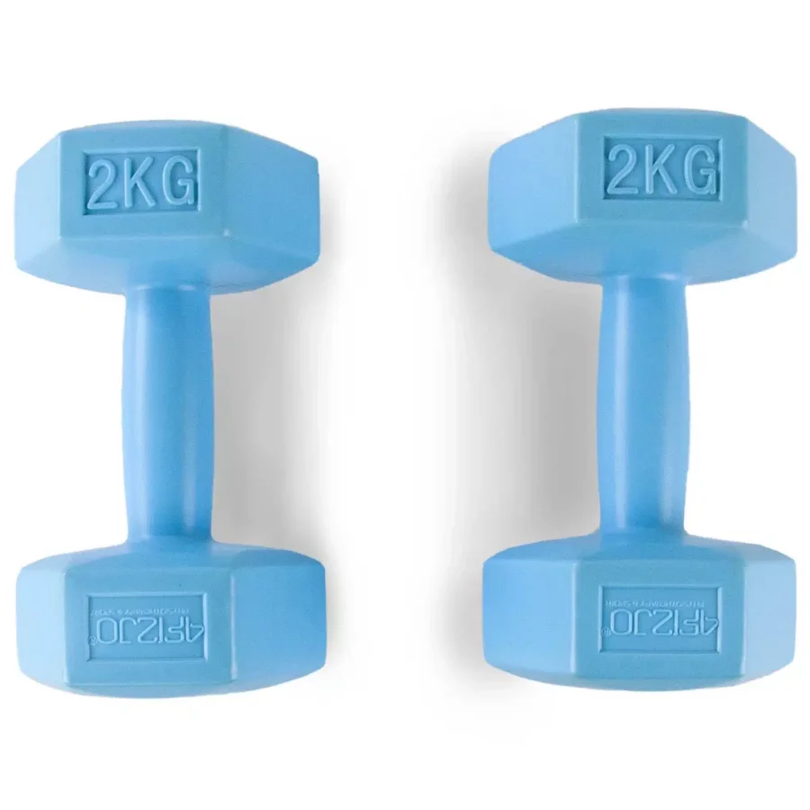4FIZJO Εξάγωνοι Αλτήρες Νεοπρενίου Γαλάζιο (2×2 kg) - 5601