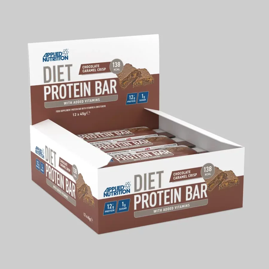 DietProteinBarBox12x45g-ChocolateCaramelCrisp