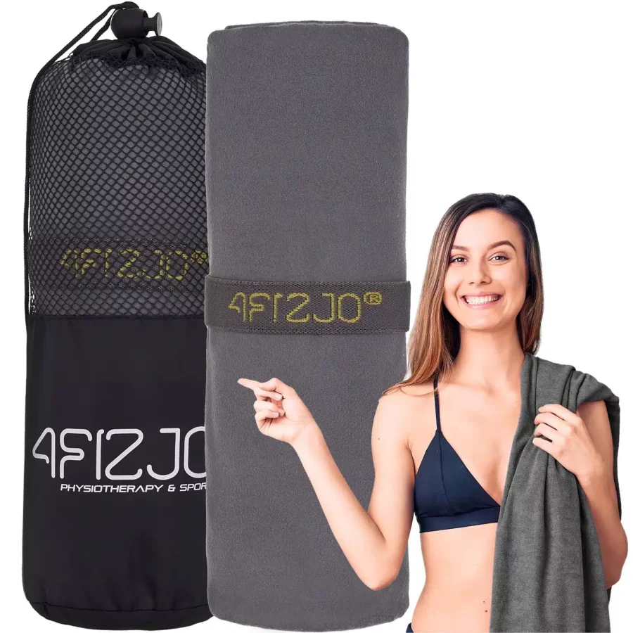 4FIZJO Πετσέτα Microfiber Γκρι (130 x 75 cm)
