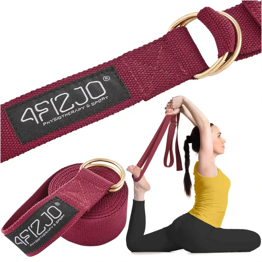4FIZJO Yoga Belt / λουράκι γιόγκα Κόκκινο - 5373