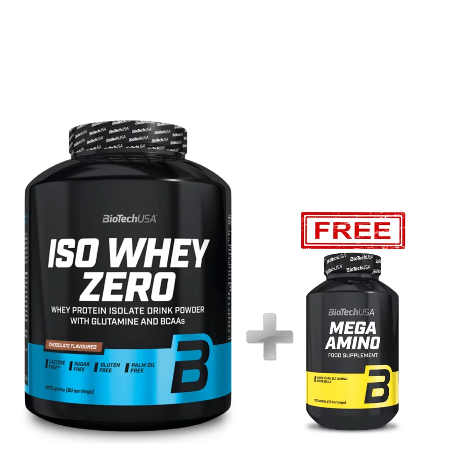 BioTechUsa Iso Whey Zero ( 1816 gr) + ΔΩΡΟ BioTechUsa Mega Amino (100 Tabs)