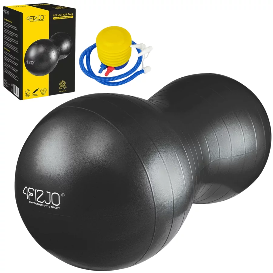 4fizjo Μπάλα αποκατάστασης Peanut Air Ball Μαύρη