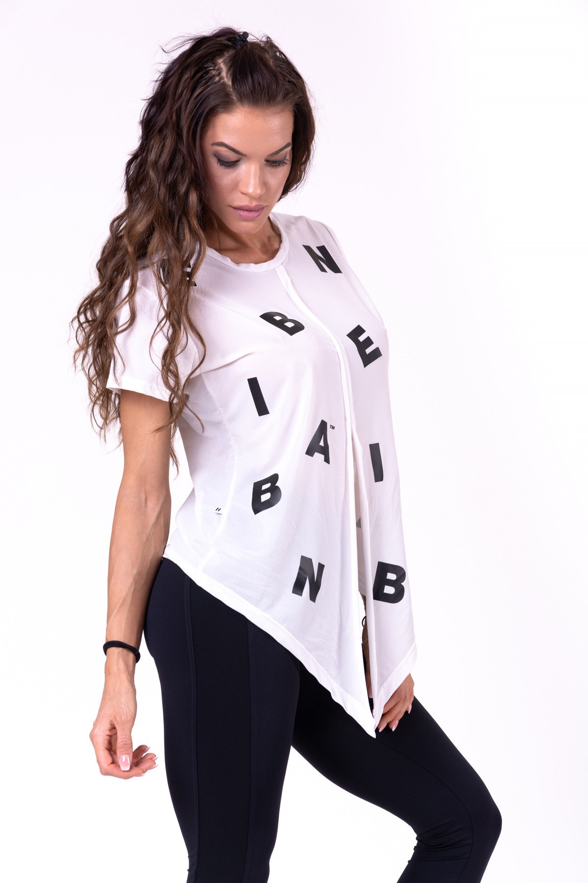 NEBBIA Tied knot „Letters“ T-shirt White 680