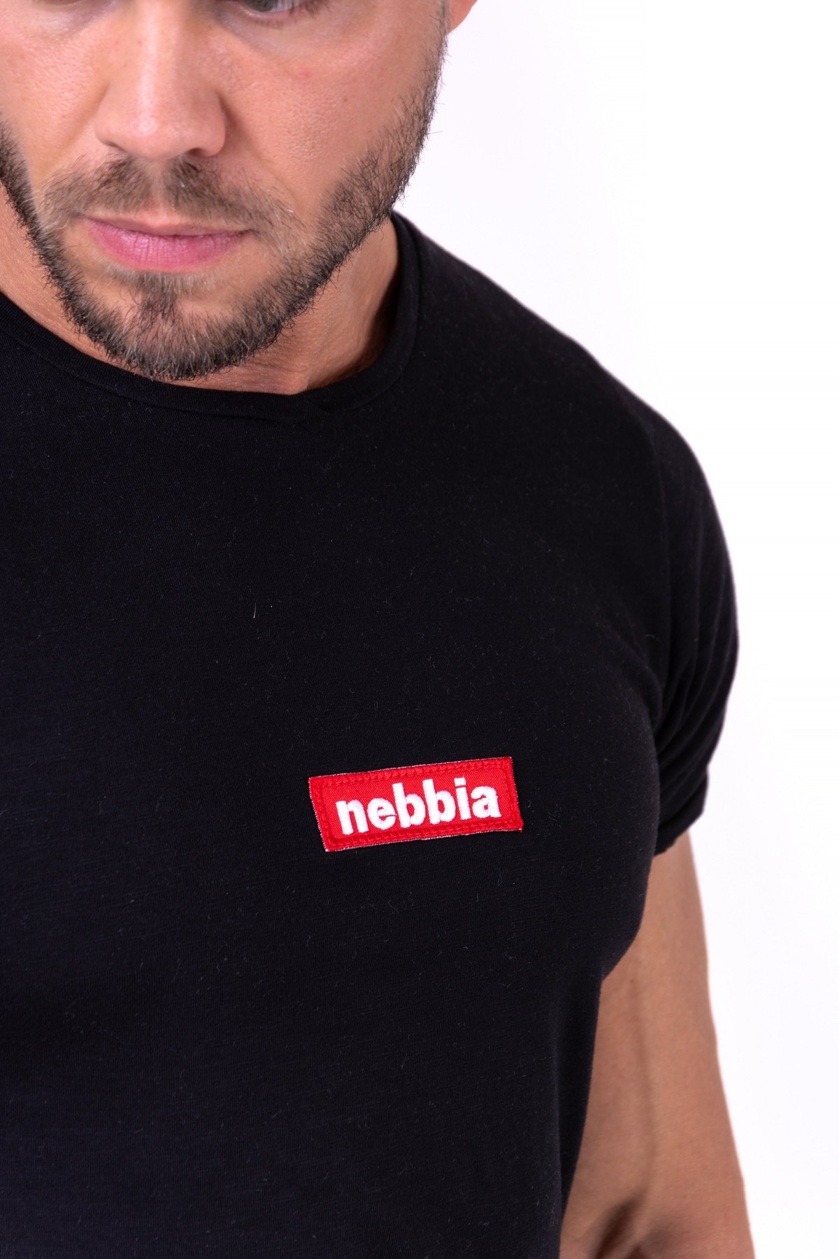 NEBBIA Red Label V-typical T-shirt Black 142