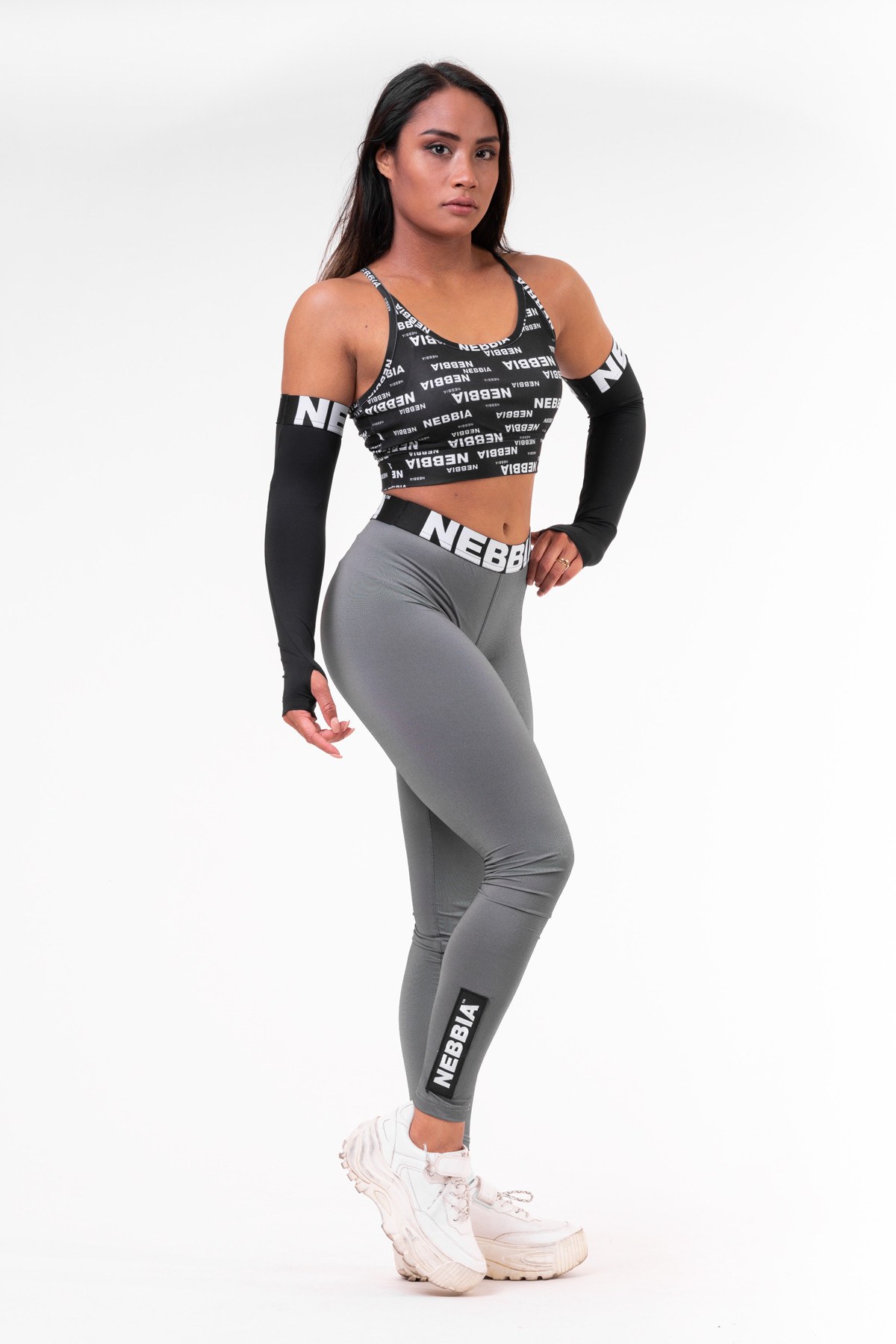 NEBBIA Scrunch butt sport leggings Metal Grey 691