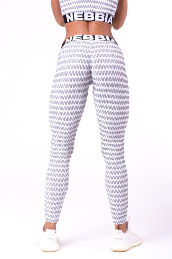 NEBBIA Boho Style 3D pattern leggings Light Grey 658