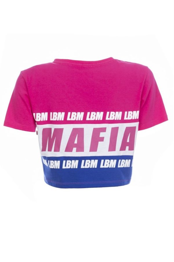 La Bella Mafia Cropped Pink Blusa