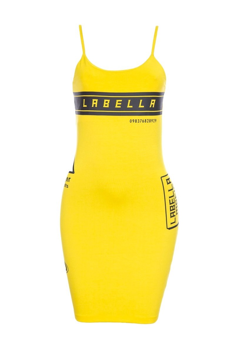 La Bella Mafia Dress Yellow Style