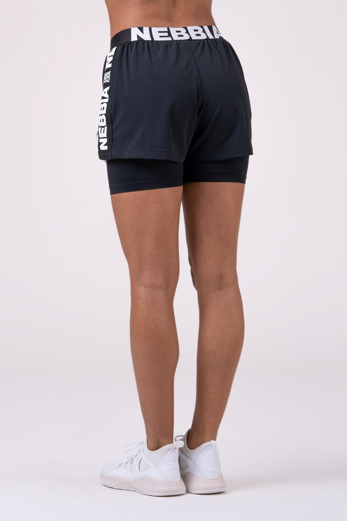 NEBBIA Fast&Furious Double Layer shorts Black 527