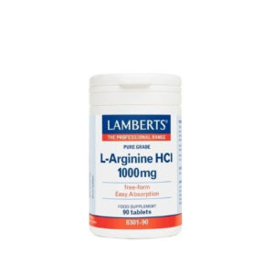 Lamberts L – Arginine HCI 1000mg (90 Tabs)