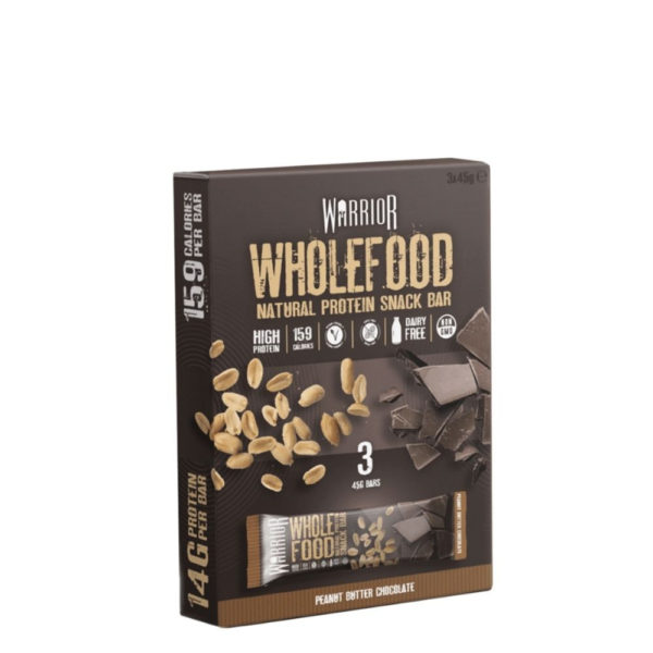 Warrior Wholefood Natural Protein Snack Bar Box (3x45gr)