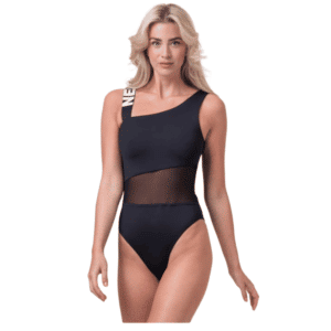 NEBBIA One Shoulder Sporty Swimsuit 559 Black