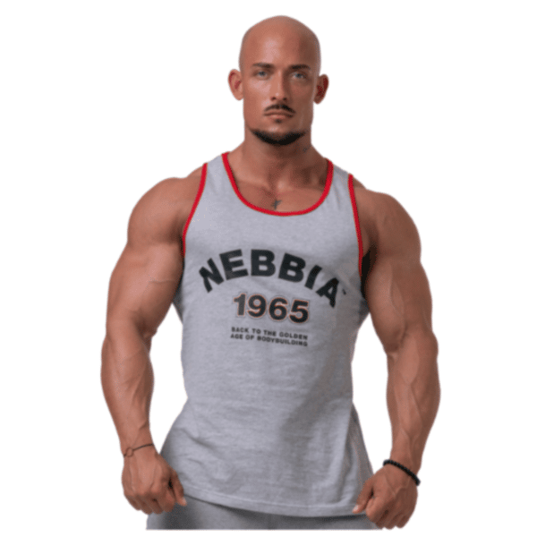 NEBBIA Old-School-Muscle Tank Top 193 Grey