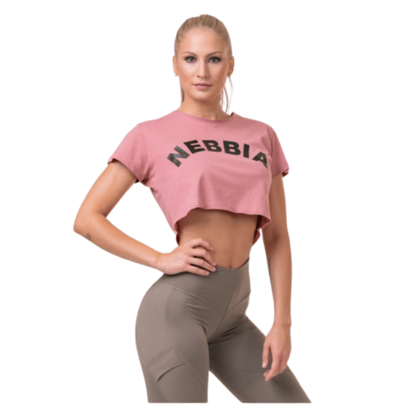 NEBBIA Loose Fit & Sporty Crop Top 583 Pink