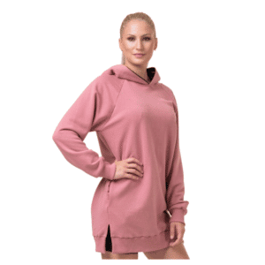 NEBBIA Everyday HERO Long Sweatshirt with a hoodie 580 Pink