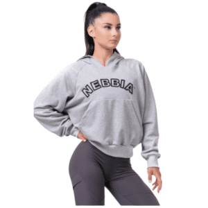NEBBIA Iconic HERO Sweatshirt With A Hoodie 581 Grey