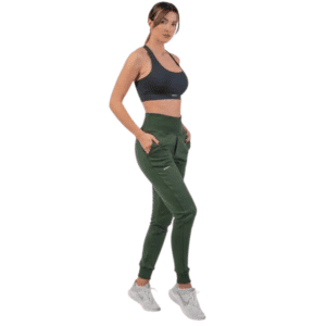 NEBBIA High-Waist Loose Fit Sweatpants Green 409