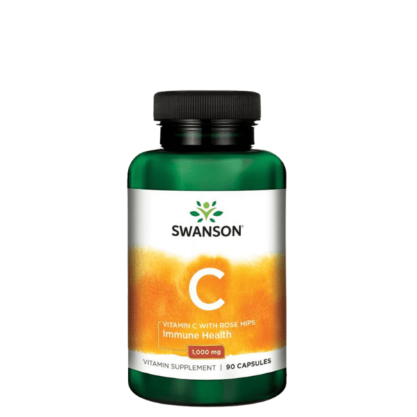 Swanson Vitamin C With Rose Hips Extract 1000mg (90 caps)