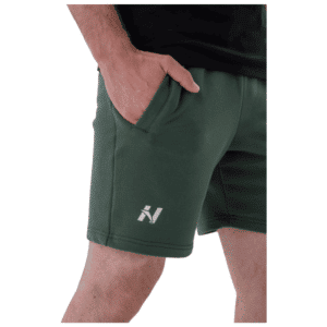 NEBBIA Relaxed-Fit Shorts with Side Pockets Dark Green 319